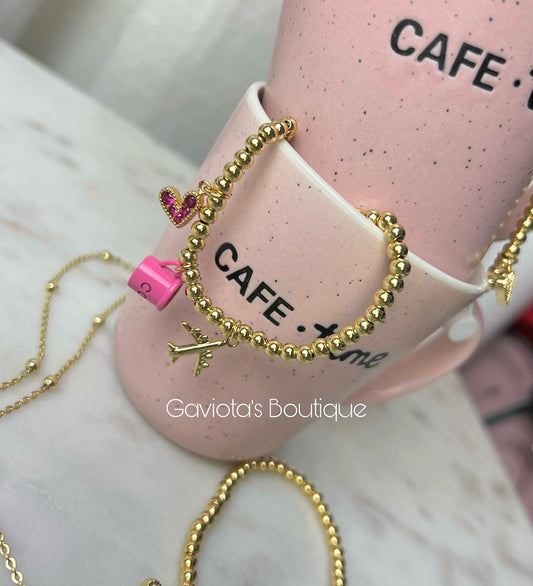 Pulsera Café - Rosa